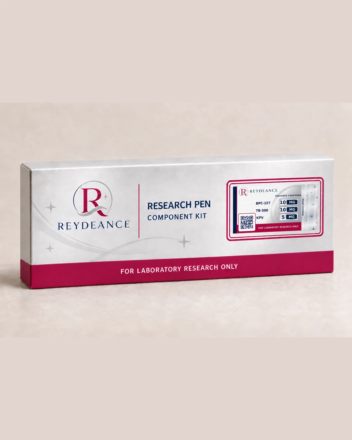 BPC-157 x TB-500 x KPV Pen — labelled pen box, product photograph